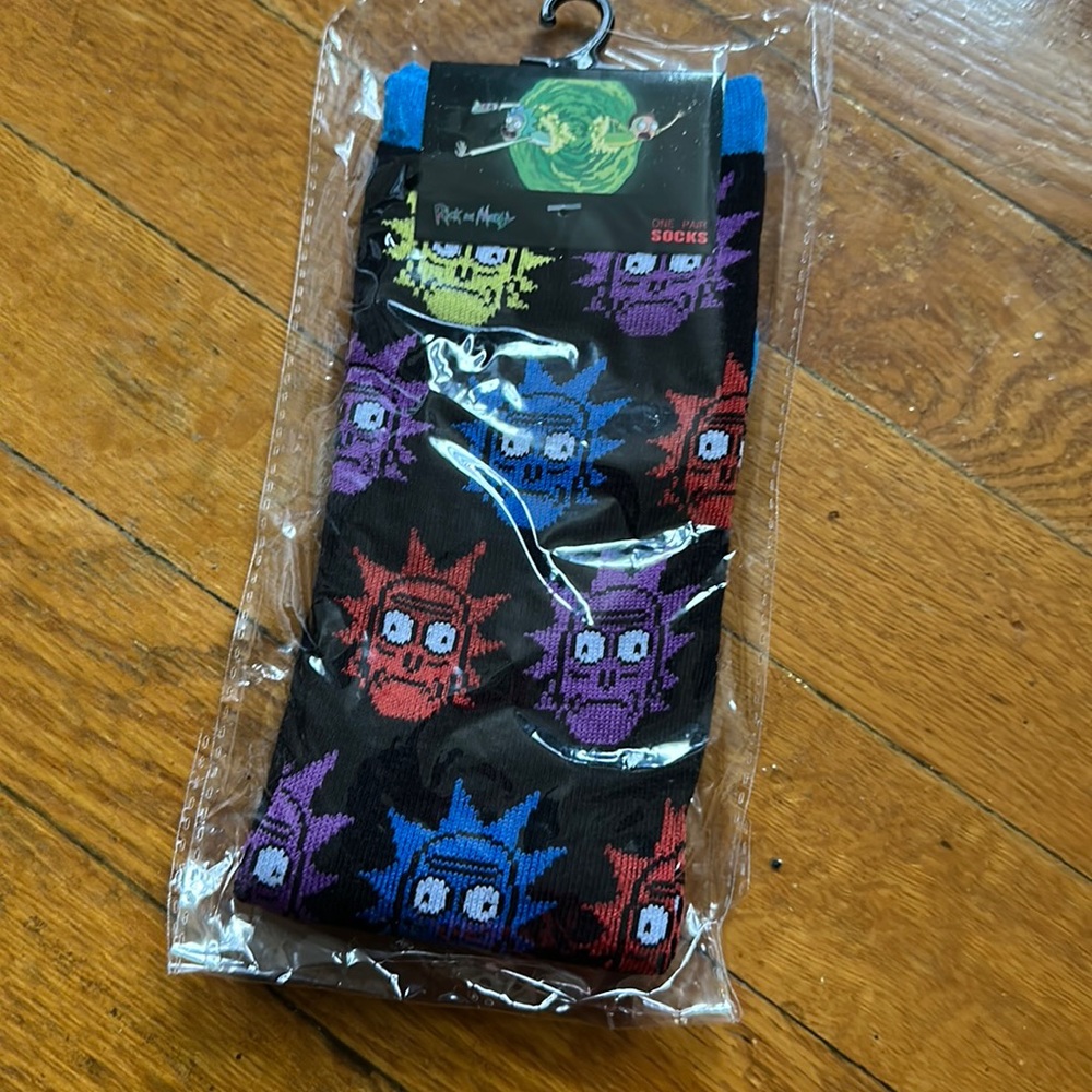 Rick and morty socks. New with tags